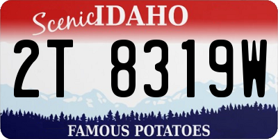 ID license plate 2T8319W