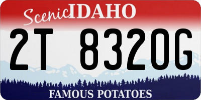 ID license plate 2T8320G