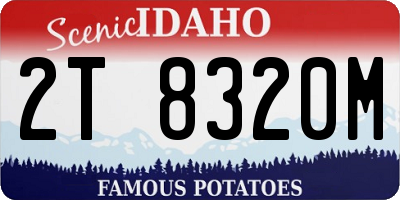ID license plate 2T8320M