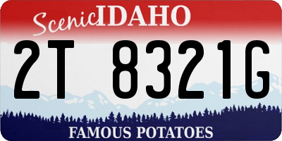 ID license plate 2T8321G