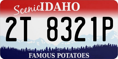 ID license plate 2T8321P