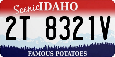 ID license plate 2T8321V
