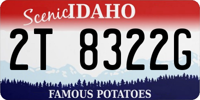 ID license plate 2T8322G