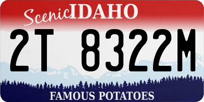 ID license plate 2T8322M