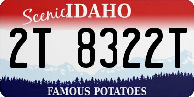 ID license plate 2T8322T