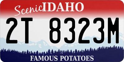 ID license plate 2T8323M