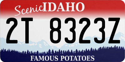 ID license plate 2T8323Z