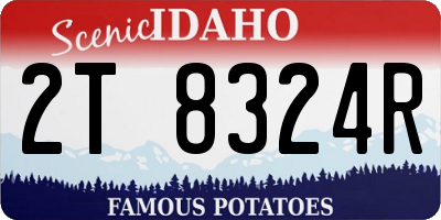 ID license plate 2T8324R