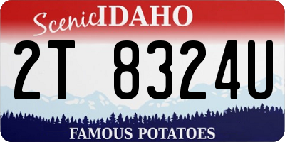 ID license plate 2T8324U
