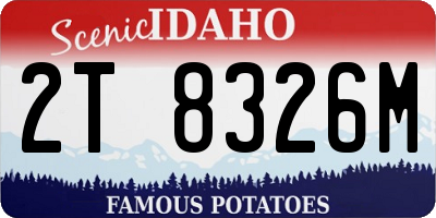 ID license plate 2T8326M
