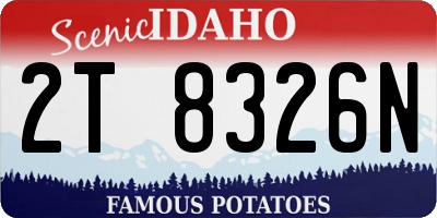 ID license plate 2T8326N