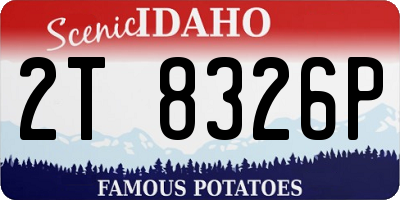 ID license plate 2T8326P