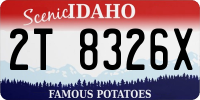 ID license plate 2T8326X
