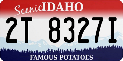 ID license plate 2T8327I