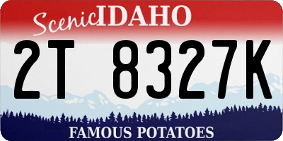 ID license plate 2T8327K