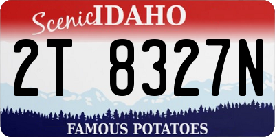 ID license plate 2T8327N