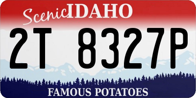 ID license plate 2T8327P