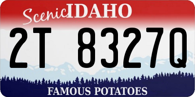 ID license plate 2T8327Q