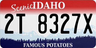 ID license plate 2T8327X