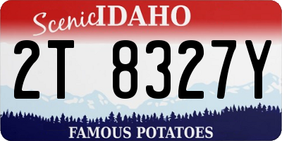 ID license plate 2T8327Y