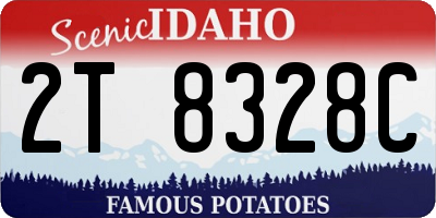 ID license plate 2T8328C