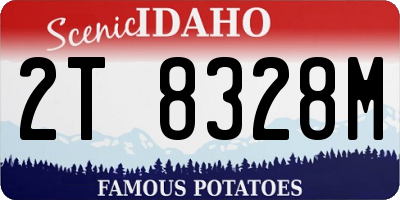 ID license plate 2T8328M