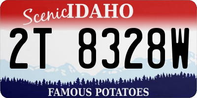 ID license plate 2T8328W