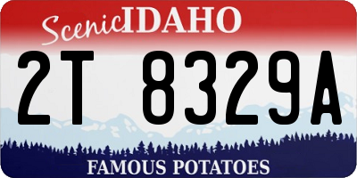 ID license plate 2T8329A