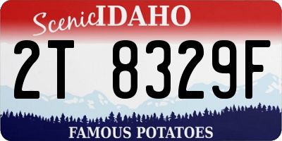 ID license plate 2T8329F