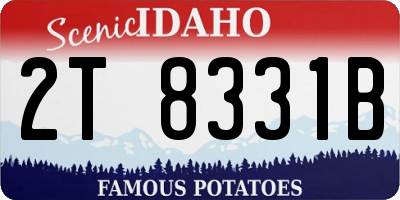 ID license plate 2T8331B