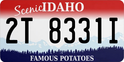 ID license plate 2T8331I