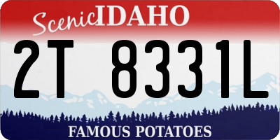 ID license plate 2T8331L