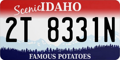 ID license plate 2T8331N