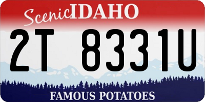 ID license plate 2T8331U