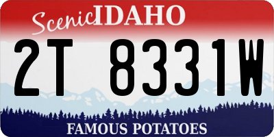 ID license plate 2T8331W