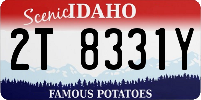 ID license plate 2T8331Y