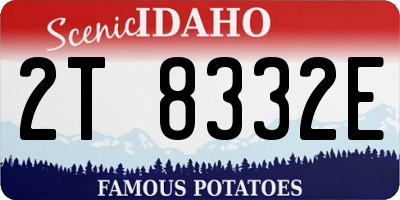 ID license plate 2T8332E