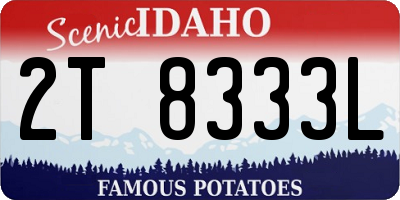 ID license plate 2T8333L