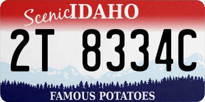 ID license plate 2T8334C