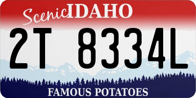 ID license plate 2T8334L