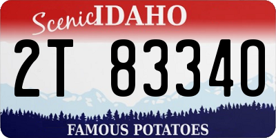 ID license plate 2T8334O