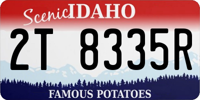 ID license plate 2T8335R