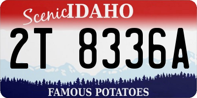 ID license plate 2T8336A