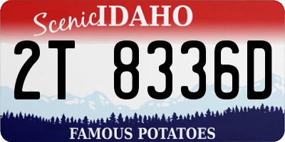ID license plate 2T8336D