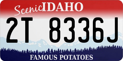 ID license plate 2T8336J