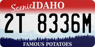 ID license plate 2T8336M