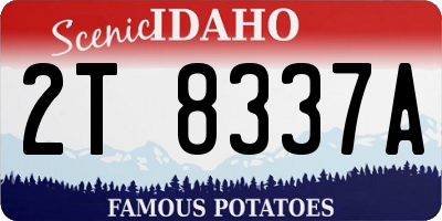 ID license plate 2T8337A