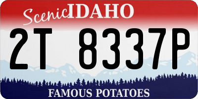 ID license plate 2T8337P