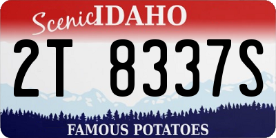 ID license plate 2T8337S