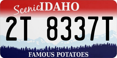 ID license plate 2T8337T
